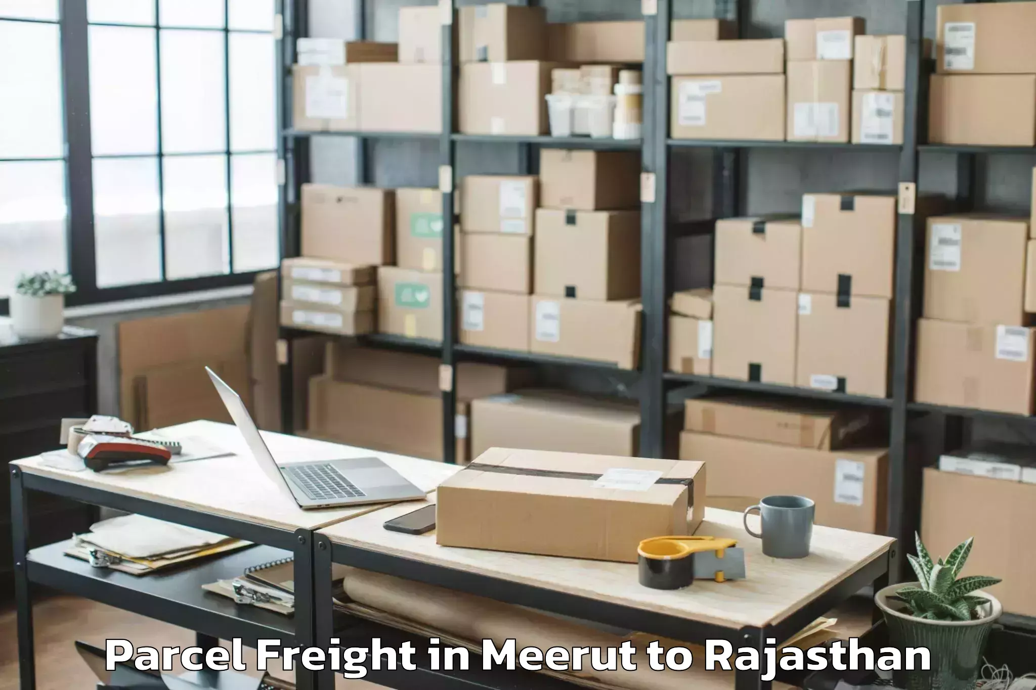 Discover Meerut to Barmer Parcel Freight